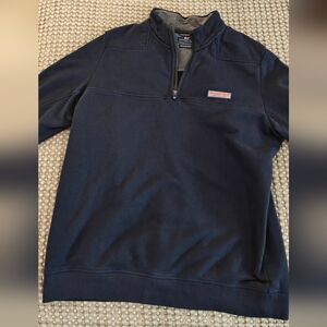 Vineyard Vines Men's Navy Half-Zip Pullover Sherpa Shirt